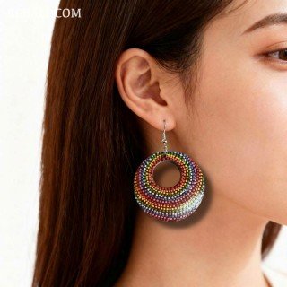 Special Offer Painting Wood Earrings Colorful Model